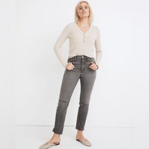 Madewell The Perfect Vintage Jean in Connell Wash: Ripped Edition EUC